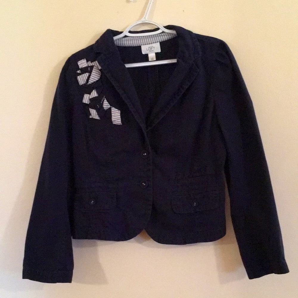 Ann Taylor Loft Navy Blue Blazer